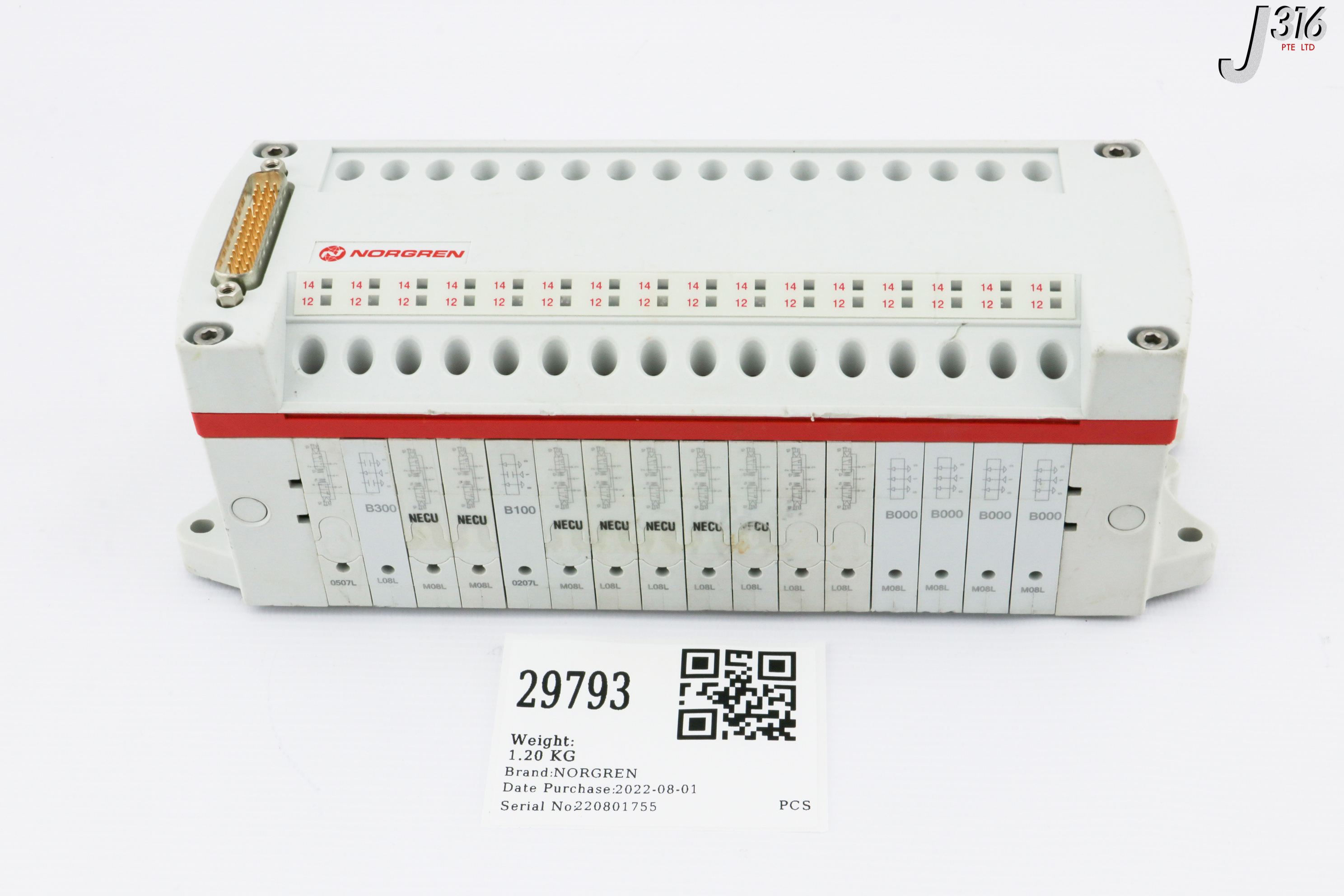 N 29793 NORGREN 16-SLOT PNEUMATIC MANIFOLD ASSY VM101600241 | eBay